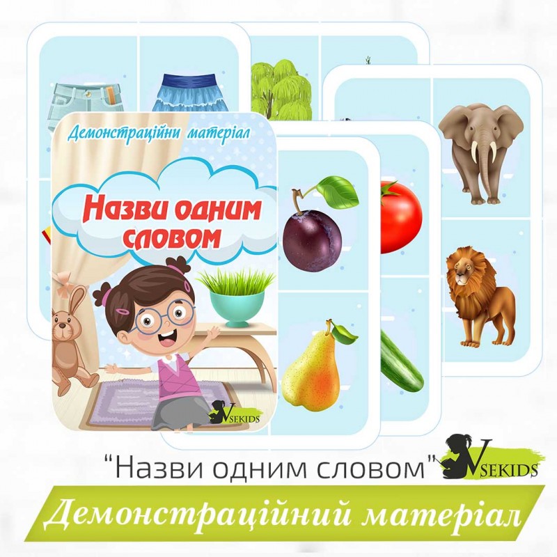 Демонстраційний матеріал "Назви одним словом"