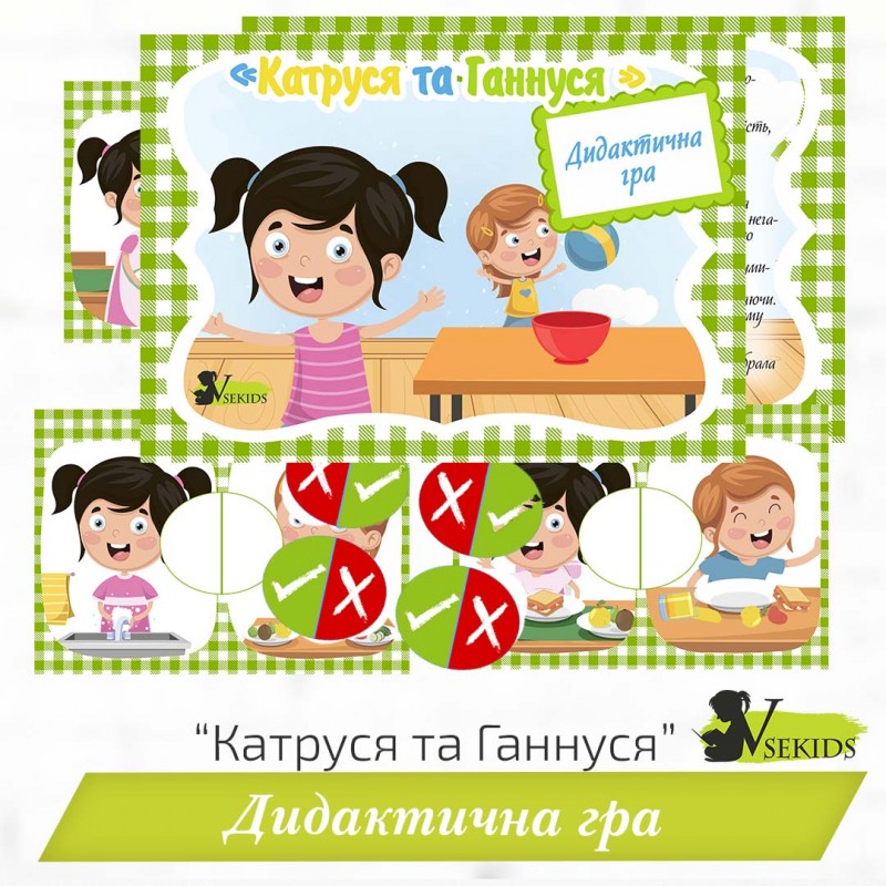 Дидактична гра "Катруся та Ганнуся"
