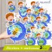 Група “Пізнайко” . Наліпки на шафки, ліжка, рушнички.