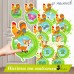 Група “Півник” . Наліпки на шафки, ліжка, рушнички.